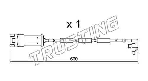 Warning Contact, brake pad wear (SU.090)