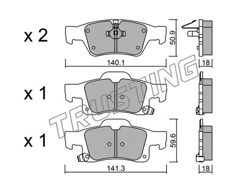 Brake Pad Set, disc brake (943.0)