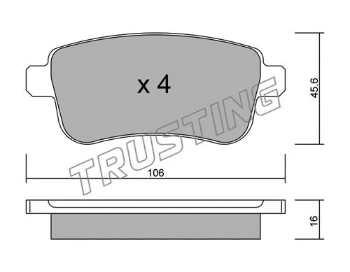 Brake Pad Set, disc brake (834.0)