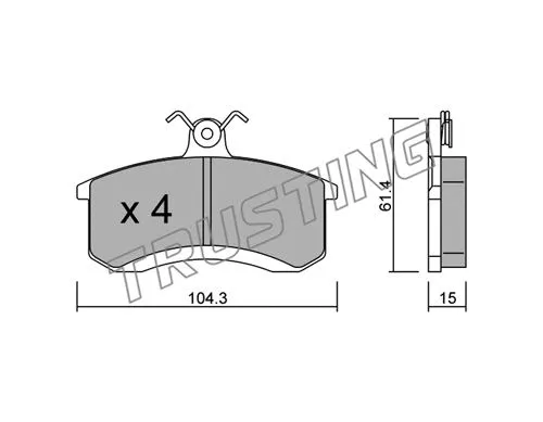 Brake Pad Set, disc brake (945.0)