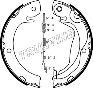 Brake Shoe Set, parking brake (115.325K)