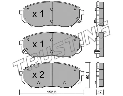 Brake Pad Set, disc brake (1096.0)