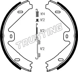 Brake Shoe Set, parking brake (052.137K)