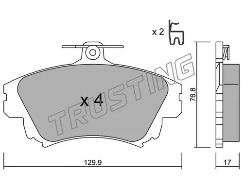Brake Pad Set, disc brake (295.0)
