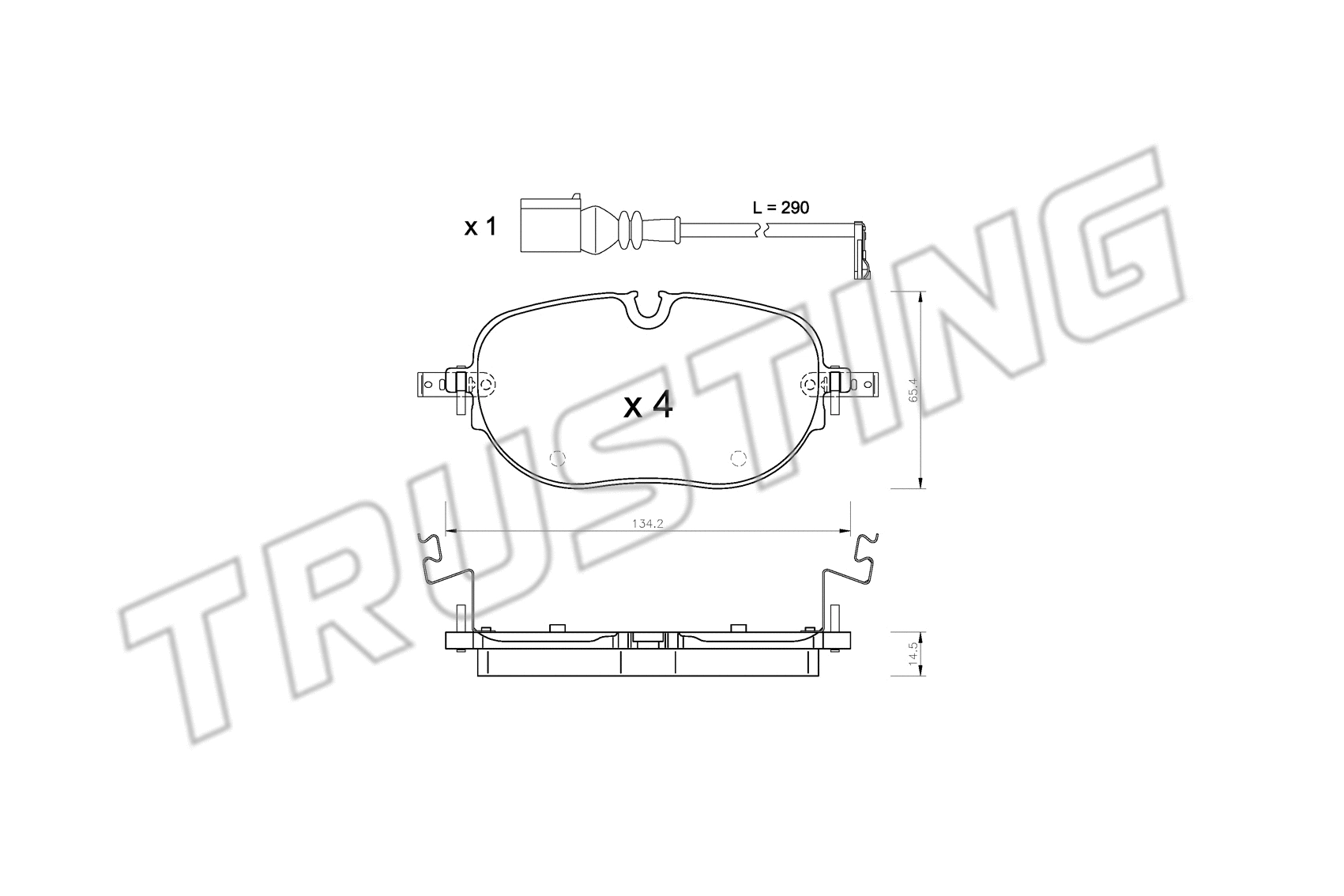 Brake Pad Set, disc brake (1318.0)