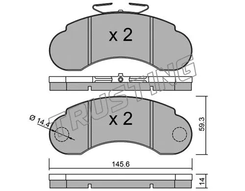 Brake Pad Set, disc brake (057.0)