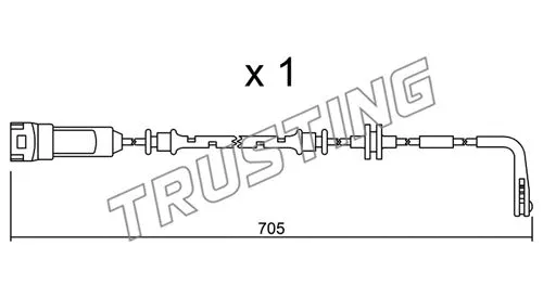 Warning Contact, brake pad wear (SU.146)