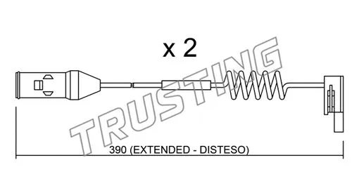 Warning Contact, brake pad wear (SU.167K)