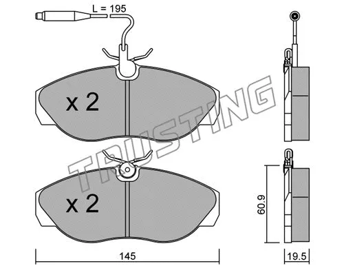 Brake Pad Set, disc brake (157.0)
