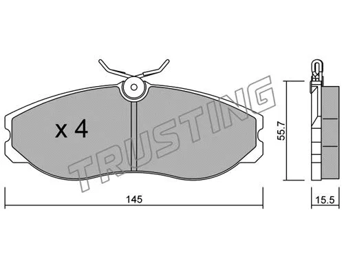 Brake Pad Set, disc brake (206.0)