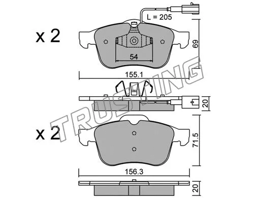 Brake Pad Set, disc brake (719.1)