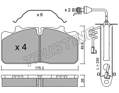 Brake Pad Set, disc brake (598.2W)