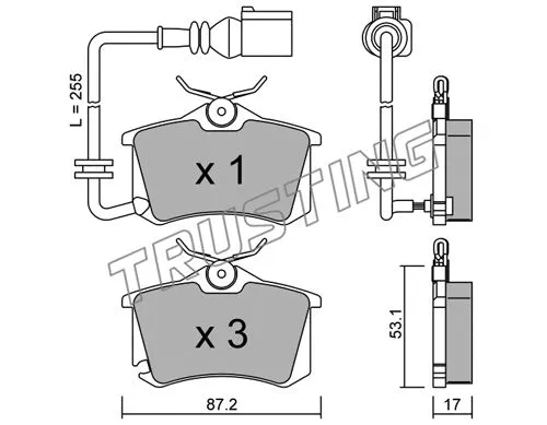 Brake Pad Set, disc brake (102.4)