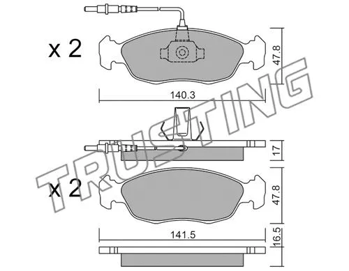 Brake Pad Set, disc brake (159.0)