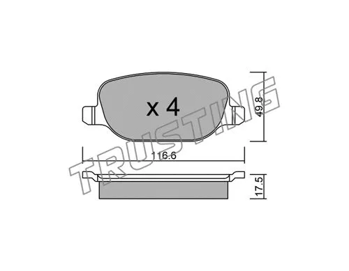 Brake Pad Set, disc brake (720.0)
