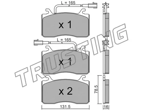 Brake Pad Set, disc brake (1100.0)