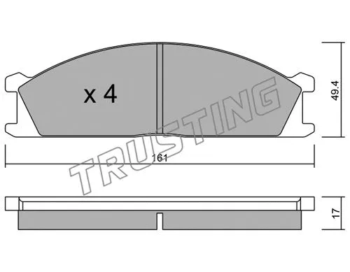 Brake Pad Set, disc brake (109.0)