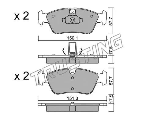Brake Pad Set, disc brake (269.0)