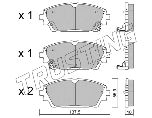 Brake Pad Set, disc brake (1237.0)