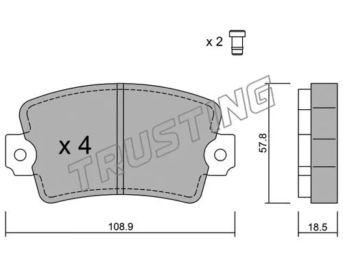 Brake Pad Set, disc brake (193.0)