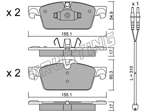 Brake Pad Set, disc brake (934.0W)