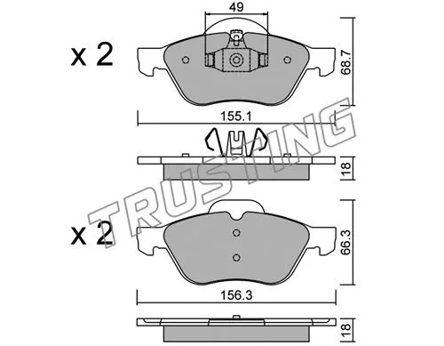 Brake Pad Set, disc brake (344.1)
