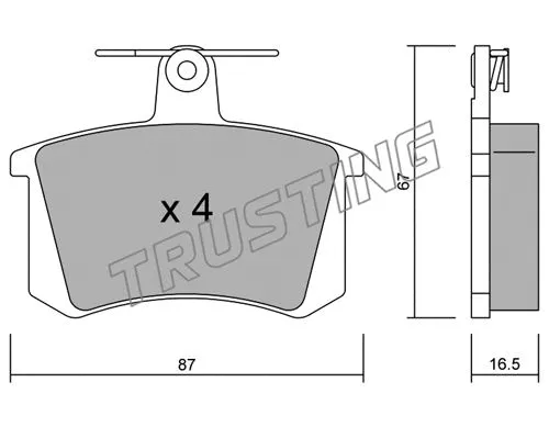 Brake Pad Set, disc brake (050.0)