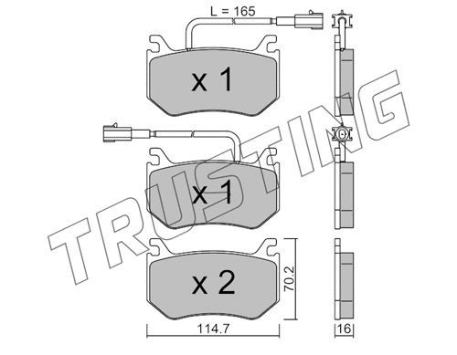 Brake Pad Set, disc brake (1102.0)