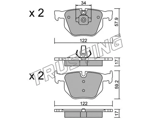 Brake Pad Set, disc brake (660.4)