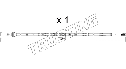 Warning Contact, brake pad wear (SU.370)