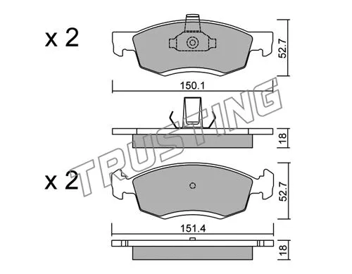 Brake Pad Set, disc brake (818.0)