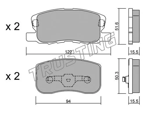 Brake Pad Set, disc brake (956.0)