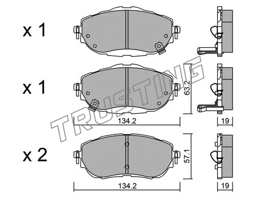 Brake Pad Set, disc brake (1014.0)