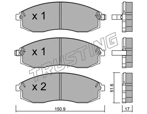 Brake Pad Set, disc brake (315.0)