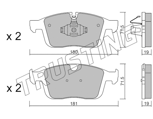 Brake Pad Set, disc brake (1188.0)