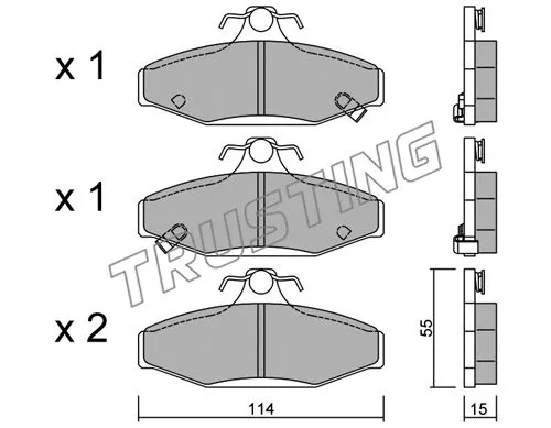 Brake Pad Set, disc brake (536.0)