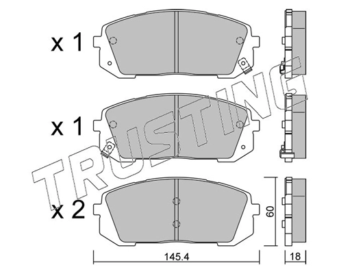 Brake Pad Set, disc brake (1298.0)