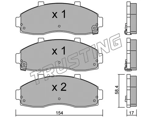 Brake Pad Set, disc brake (382.0)