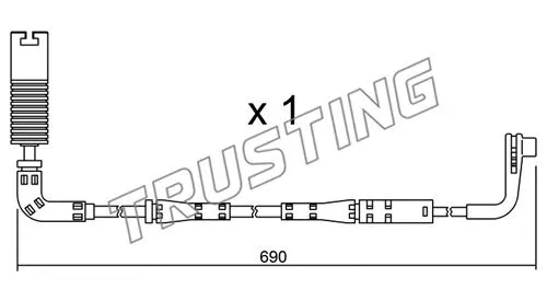Warning Contact, brake pad wear (SU.157)