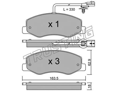 Brake Pad Set, disc brake (917.0)