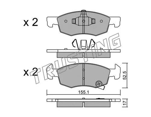 Brake Pad Set, disc brake (1058.0)
