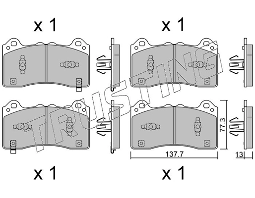 Brake Pad Set, disc brake (1220.1)