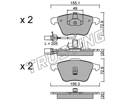 Brake Pad Set, disc brake (565.0)
