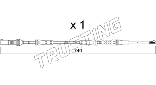 Warning Contact, brake pad wear (SU.362)