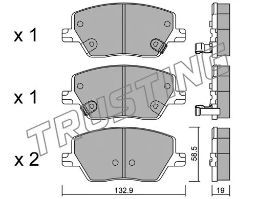 Brake Pad Set, disc brake (1103.0)