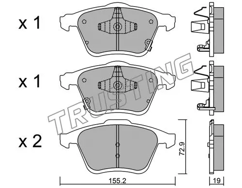 Brake Pad Set, disc brake (821.0)