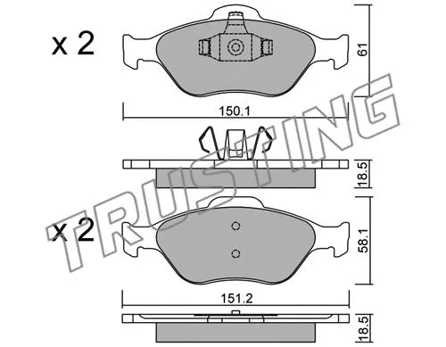 Brake Pad Set, disc brake (325.0)
