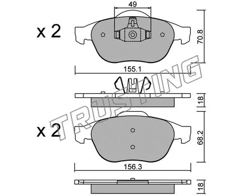 Brake Pad Set, disc brake (345.2)
