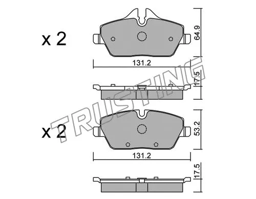Brake Pad Set, disc brake (680.0)