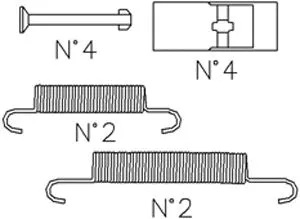 Accessory Kit, brake shoes (K443)
